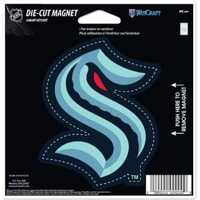 WinCraft NHL Seattle Kraken Logo 4.5" x 5" inch Die Cut Magnet
