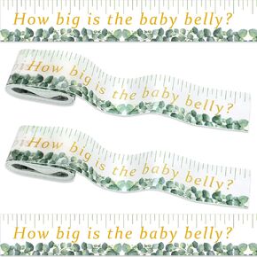 Coume 2 Rolls Baby Shower Measuring Tape 2 Inch x 150 Feet Tummy Measure Belly Game Measure Tape for Baby Shower Party Favors and Supplies (Safari)
