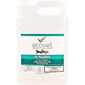 Ecovet Horse Fly Spray Repellent/Insecticide (Made with Food Grade Fatty acids), 1 Gallon