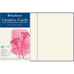 Strathmore Creative Cards, Palm Beach with Plain Edge, 5x6.875 inches, 6 Pack, Envelopes Included - Custom Greeting Cards for Weddings, Events, Birthdays