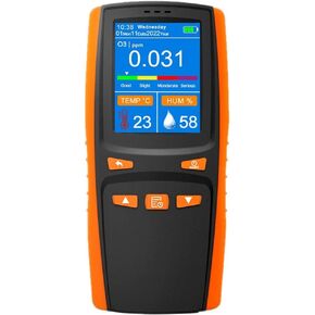O3 Ozone Meter/Detector, Intelligent O3 Ozone Detector Analyzer, Multifunctional Air Quality Monitor, with LCD Screen, Adjustable Alarm Threshold