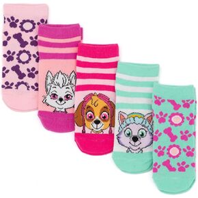 Paw Patrol Socks 5 Pack Kids Girls Toddlers Characters Pink Blue Footwear