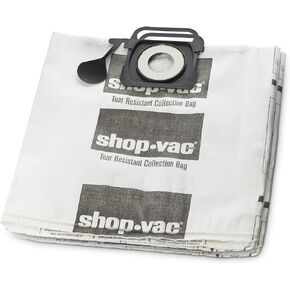 Shop-Vac 9021333, Tear Resistant Dry Collection Bags, Fits 5-10 Gallon Vac Tanks, (2-Pack) , White