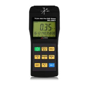 EMI Magnetic Field Gauss Meter Detector MG-2000T Triple Axis Professional use Magnetic Interference from MRI Machines Industrial and Medical Equipment Power Lines Appliances EMF Inspections
