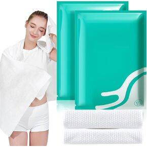 50 Pieces Compressed Towels Tablets, Portable Disposable Cotton Hypoallergenic Dehydrated Expandable Compressed Face Towels Travel Washcloths Coin Tissues for Home Beauty and Outdoors Hiking Camping in Saudi Arabia