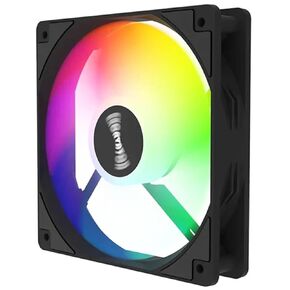 2 حزمة 120x120x25mm 12V PC Cooler RGB Fans الإصدار الصامت من مراوح الكمبيوتر ذات تدفق الهواء العالي، محمل هيدروليكي - مراوح RGB منخفضة الضوضاء مع 4 دبوس PSU Plug مراوح الكمبيوتر تبريد الهواء