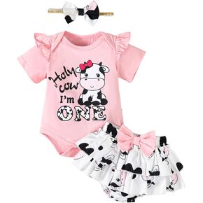 Slanavel Baby Girl 1st Birthday Outfit Girl First Birthday Outfit Baby Cow Birthday Bodysuit