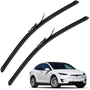 Windshield Wiper Blades for Tesla Model X with Integrated Washing,Tesla Silicone Windscreen Wiper Blades All-Seasons applicable, Original Equipment Accessories (28"+ 18" pair for front windshield)