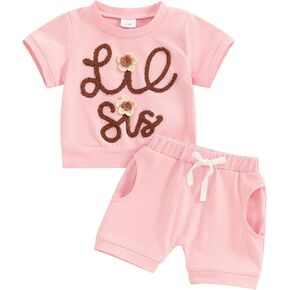 Hnyenmcko Toddler Baby Girl Boy Summer Outfits Short Sleeve Letter Print T Shirt Shorts Sets 2Pcs Cute Baby Clothes