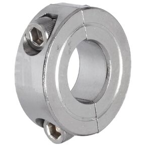 Climax Metals 2C-062-S T303 Stainless Steel Two-Piece Clamping Collar, 5/8" Bore Size, 1-5/16" Outside Diameter, #10-32 x 1/2" Set Screw