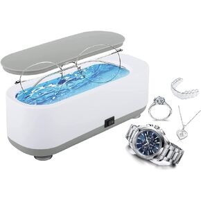 Ultrasonic Cleaner,Ultrasonic Jewelry Cleaner,Ultrasound Clean Machine Professional Sonic Portable Household Cleaner for Cleaning Jewelry,Eyeglass, Watches,Coins, Makeup Brush, Silver White in Kuwait