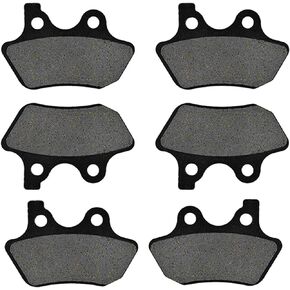 AHL Front & Rear Brake Pads Set for Harley FLHTCU-I Electra Glide Ultra Classic/FLHRCi Road King Classic/Touring FLHT 2000-2007 Dyna FXDLi Dyna Low Rider (Spoke Wheels) 2006 (Semi-metallic)