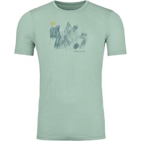 تي شيرت Ortovox للرجال 140 Cool MTN Playground، تي شيرت من صوف ميرينو بأكمام قصيرة وطبقة أساسية لتسلق جبال الألب وتسلق الجبال in Kuwait