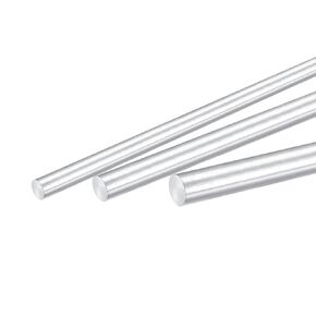 MECCANIXITY Round Solid Aluminum Rod 8,10,12mm Diameter 300mm Length Lathe Bar Stock for DIY Craft 3in 1set