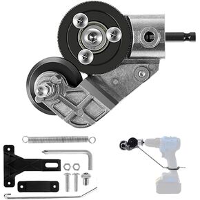 Drill Plate Cutter Attachment - 2024 Upgraded Metal Nibbler Drill Shears for Cutting Flat Metal Sheets, Cutter Tool Adapter for Cutting Iron, White Sheet, Steel,Copper, Aluminum