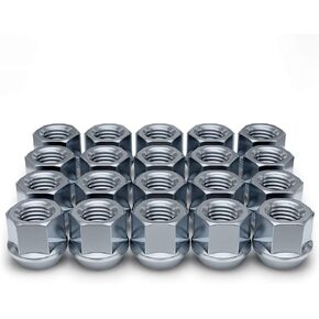 White Knight 1306-1S-20AM Zinc M12x1.25 Open-End Bulge Acorn Lug Nut, 20 Pack