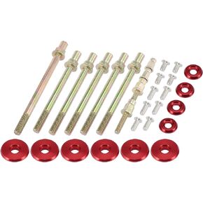X AUTOHAUX Low Profile Engine Valve Cover Washer Bolt Kit Red for Acura for Honda K-Series Engines K20 K24
