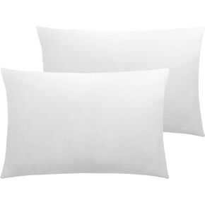 NTBAY 2 Pack Zippered Velvet Queen Pillowcases, Super Soft and Cozy Luxury Fuzzy Flannel Pillow Cases with Zipper, 20x30 Inches, Black