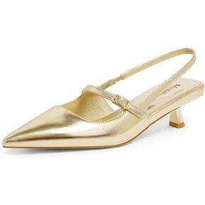 Modatope Kitten Heels Closed Toe Pointed Toe Slingback Heels Women Pumps Wedding Dress Shoes