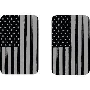 Kustom Cycle Parts Black and Grey American Flag Antenna Hole Plug. Fits 2006 to 2023+ Harley Touring Road Glide, Street Glide, 17-23+ Road King