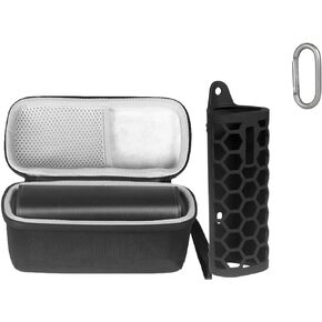 غطاء سيليكون ZLiT + حافظة مكبر صوت لمكبر صوت Sonos Roam، غطاء سيليكون واقي مضاد للصدمات Sonos Roam (أسود)