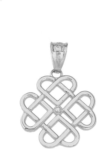 قلادة أنيقة لا نهاية لها من الذهب عيار 10 قيراط بعقدة سلتيك على شكل قلب إنفينيتي in Kuwait