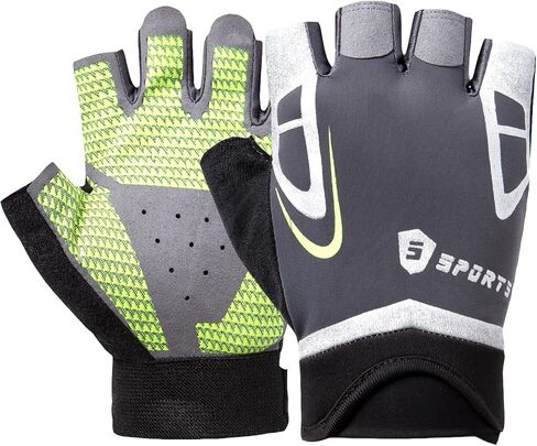 Workout Gloves for Men Women, Gym Gloves with Half Fingers, Breathable Fabric, Anti-Slip Palm, Exercise Gloves Perfect for Cycling, Fitness in Saudi Arabia