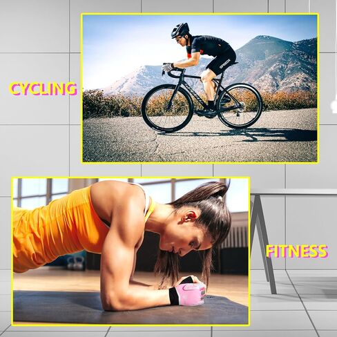 Workout Gloves for Men Women, Gym Gloves with Half Fingers, Breathable Fabric, Anti-Slip Palm, Exercise Gloves Perfect for Cycling, Fitness in Saudi Arabia