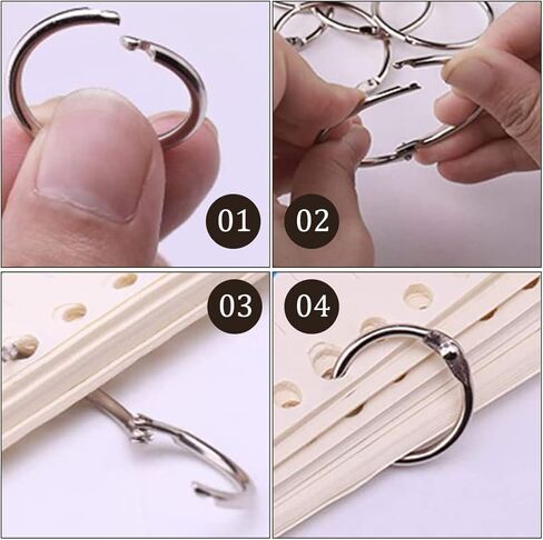 حلقات الموثق 1 بوصة حلقات الكتاب فضفاضة ورقة الموثق الدائري حلقات بطاقة الفهرس حلقة البطاقات التعليمية حلقات معدنية لبطاقات الفهرسة مثالية للمدرسة المنزل مكتب 50 قطعة in Kuwait