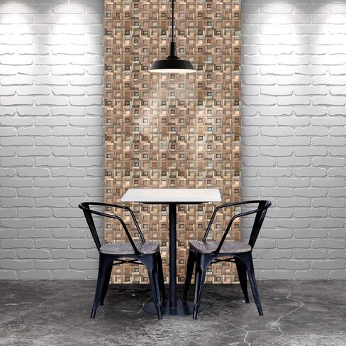 Ekena Millwork WPW12X12FRMENA Freeport Boat Wood Mosaic Wall Tile, 11 7/8"W x 11 7/8"H x 3/4"P, Natural Finish in Kuwait