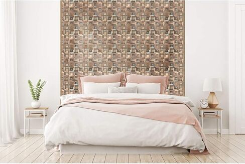 Ekena Millwork WPW12X12FRMENA Freeport Boat Wood Mosaic Wall Tile, 11 7/8"W x 11 7/8"H x 3/4"P, Natural Finish in Kuwait