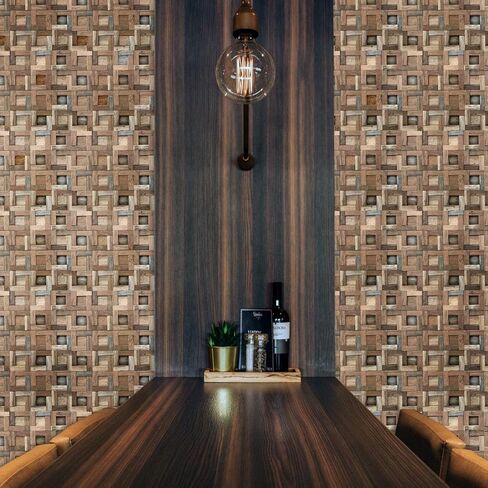 Ekena Millwork WPW12X12FRMENA Freeport Boat Wood Mosaic Wall Tile, 11 7/8"W x 11 7/8"H x 3/4"P, Natural Finish in Kuwait