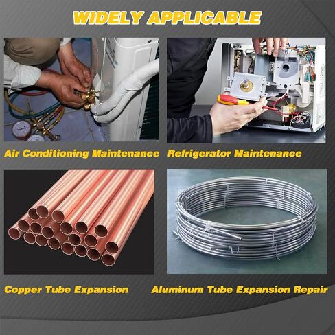 Yizlte HVAC Repairing Tool Air Conditioner Copper Pipe Swage Tube Tool, Swaging Tool Drill Bit Set Copper Pipe Cutter Tube Expander Drill Bit Repairing Set with 6, 9, 12, 16, 19mm in Saudi Arabia