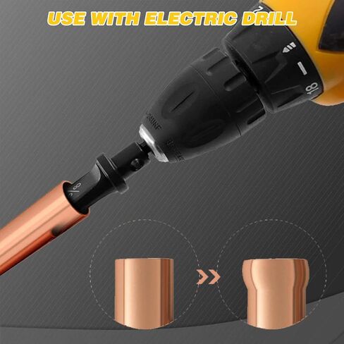 Yizlte HVAC Repairing Tool Air Conditioner Copper Pipe Swage Tube Tool, Swaging Tool Drill Bit Set Copper Pipe Cutter Tube Expander Drill Bit Repairing Set with 6, 9, 12, 16, 19mm in Saudi Arabia