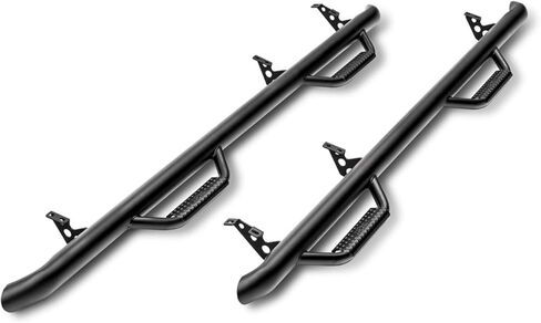 خطوات N-Fab Nerf | أسود محكم، من العجلة إلى العجلة | H0365-تكس | يناسب 2003-2010 هامر H2 SUV 4 أبواب، غاز SRW in Kuwait