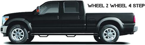 خطوات N-Fab Nerf | أسود محكم، من العجلة إلى العجلة | H0365-تكس | يناسب 2003-2010 هامر H2 SUV 4 أبواب، غاز SRW in Kuwait