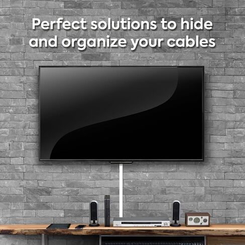 252'' Cord Hiders for TV on Wall - Cord Cover Raceway Paintable Kit 1 or 2 Cable, White Cable Cover Channel - Cable and Cord Management Home and Office, Concealer, Self Adhesive Channel in Saudi Arabia