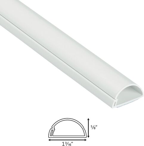 D-Line Cord Cover Kit, 30FT Self-Adhesive Wire Hider, Cable Raceway to Hide Wires on Wall, Cable Management - 6 x 5FT Channels and Accessories (0.87in (W) x 0.87in (H), Stainable Wood-Effect) in Saudi Arabia
