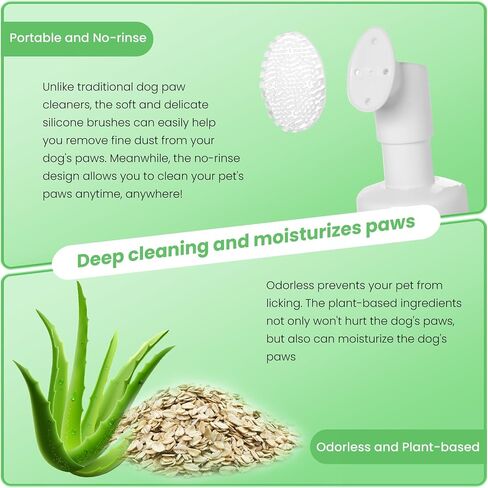 Dog Paw Care Kit | Dog Paw Cleaner for Dogs & Cats (6.8oz) | Dandelion No Rinse Clean Paws Foaming Cleanser | Pet Paw Cleaner Foot Washer w/Natural Lick Safe Dog Paw Pad Blam Stick(2.4 oz) in Saudi Arabia