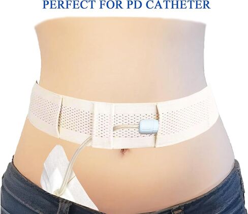 Peritoneal Dialysis Belt, PD Belts Dialysis for Men Women, Feeding Tube Belt, PD Catheter Belt, G Tube Holder Belt, Peritoneal Dialysis Catheter Accessory for Stomach Feeding Peg J Tube (S, Beige) in Saudi Arabia