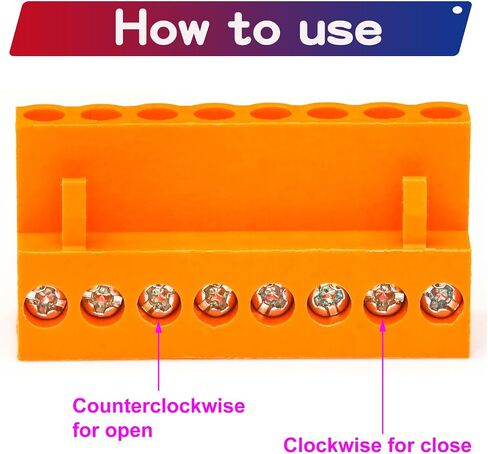 Tcenofoxy 3.96mm Connector 2/3/4/5/6/7/8/9/10/12 Pin Phoenix Connector HT396K HT3.96K HT3.96V HT3.96R Orange PCB Screw Terminal Block Connector (5Pcs 3.96M-5Pin) in Kuwait