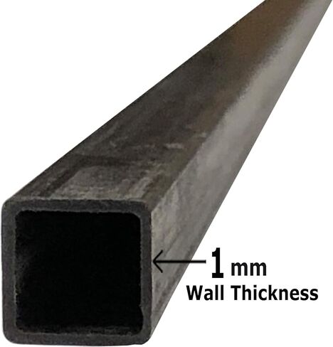 (2) KARBXON – 4mm x 4mm x 1000mm PULTRUDED – Square-Carbon Fiber Tube - Square Hollow Carbon Fiber rods – Square Pure Carbon Fibre Tubes - Lightweight High Strength Carbon Fiber Shaft (2) Tubes in Kuwait