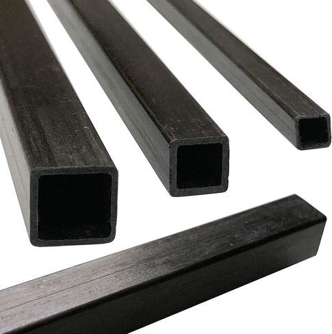 (2) KARBXON – 4mm x 4mm x 1000mm PULTRUDED – Square-Carbon Fiber Tube - Square Hollow Carbon Fiber rods – Square Pure Carbon Fibre Tubes - Lightweight High Strength Carbon Fiber Shaft (2) Tubes in Kuwait