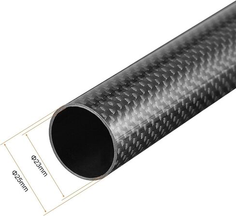 uxcell Carbon Fiber Tube 8x6x500mm for RC Airplane Quadcopter Black Tube 3K Roll Wrapped Glossy Surface in Saudi Arabia