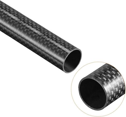 uxcell Carbon Fiber Tube 8x6x500mm for RC Airplane Quadcopter Black Tube 3K Roll Wrapped Glossy Surface in Saudi Arabia