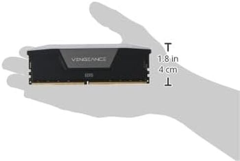 ذاكرة الوصول العشوائي CORSAIR VENGEANCE RGB DDR5 بسعة 32 جيجابايت (2 × 16 جيجابايت) وسرعة 5200 ميجاهرتز CL40 Intel XMP iCUE المتوافقة مع ذاكرة الكمبيوتر - أسود (CMH32GX5M2B5200C40) in Kuwait