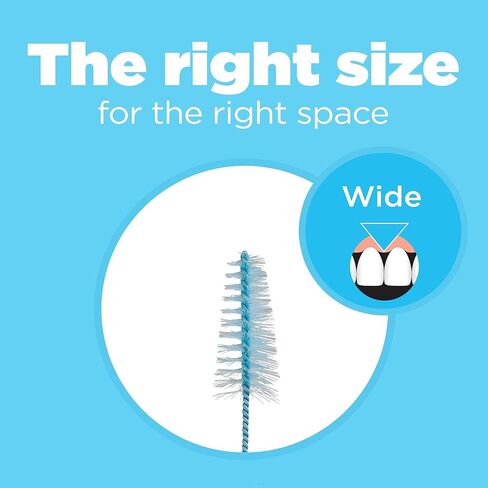 GUM Proxabrush Go-Betweens Refills - Wide - Compatible with GUM Permanent Handle - Reusable Interdental Brushes - Soft Bristled Dental Picks, 8ct(6pk) in Saudi Arabia