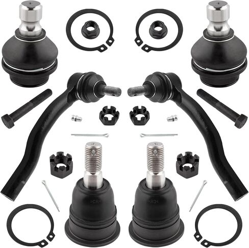 YMAUGP Front Upper Lower Ball Joints Steering Outer Tie Rod Ends Suspension Kit fit 2004-2015 for Nissan Titan 2005 for Nissan Armada ES800031 S800032 K80994 K80647 pack of 6 in Saudi Arabia