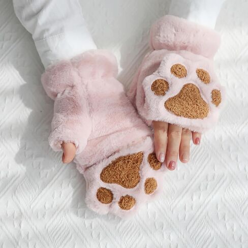 VASTLUCKY Womens Mittens Cold Weather Gloves with String Cozy Wool Knit Thick Double Layers Fleece Winter Mittens in Saudi Arabia