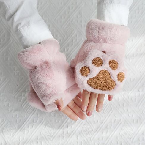 VASTLUCKY Womens Mittens Cold Weather Gloves with String Cozy Wool Knit Thick Double Layers Fleece Winter Mittens in Saudi Arabia